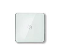 Tolaily Interrupteur D'Éclairage Zigbee avec Cadre en Aluminium et Interrupteur Tactile en Verre, Fonctionne avec Tuya Home Assistant Control 2 Voies