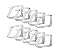 Tolaily Lot de 10 Pinces à Nappe pour Tables Pliantes, Pinces à Nappe de Pique-Nique pour Tables D'Extérieur, Pinces à Jupe de Table pour Le Camping