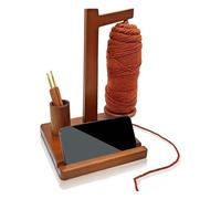 Tolaily Support de en Bois pour Téléphone, Support de en Bois avec Support de Téléphone, Support de Bobine de Magnétique en Bois Marron