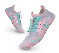 Tolaler Chaussures Aquatiques Enfant Fille Garçon, Chaussures de Plage Antidérapant Pieds Nus Chaussure deau Séchage Rapide Chausson Barefoot Piscine Aqua Surf Nager Plongée Sport Violet 29