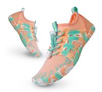 Tolaler Chaussures Aquatiques Enfant Fille Garçon, Chaussures de Plage Antidérapant Pieds Nus Chaussure deau Séchage Rapide Chausson Barefoot Piscine Aqua Surf Nager Plongée Sport Couleur Chair 27