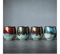 TOLATR Lot de 4 petites tasses à expresso en céramique à changement de four (4 couleurs)