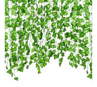 Told-vrilles Vertes - Faute A, 7,2 Pieds de Fausses Feuilles | Résistance à l'usure, résistant aux UV, Facile à Assembler, esthétique, se Sent réelle, Les Feuilles de Lierre Faites à la Main pour Le