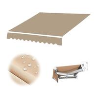 Toldo Toile de rechange imperméable pour parasol de jardin, terrasse, balcon - Toile de rechange pour auvent d'extérieur de 3/3,5/4 x 2,5 m