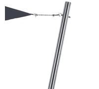 Toldoro mât pour Voile d'ombrage 3,5m Ø70mm, Poteau en Acier Inoxydable V2A avec 3 boulons à œil fournis avec Douille de Sol