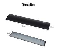 Tôle arrière barbecue Somagic - acier galvanisé L53,5 x l11,5 x H1,5 cm