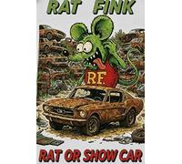 Tôle Décorative Rat Fink Rat ou Show Car ? Style Garage Vintage plaque 30x20cm