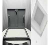 Tôle galvanisée à cadre en aluminium, tige de support hydraulique, porte de sécurité de toit avec poignée de type interrupteur(34x38in(86.3x96.5cm))