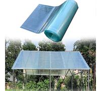 tole ondulée toiture transparent Avant-toit intérieur en fibre de verre imperméable, panneau d'avant-toit transparent de 1, 2, 5, 10 ou 20 m, tôle de toiture transparente(L 10m/32 8ft,W 0.7m/2.3ft)