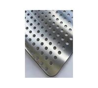 tôle perforée en acier inoxydable, Tailles multiples argentées de diamètre et distance trou du plat perforé 10mm l'acier inoxydable 304(60x140cm/23.6x55.1in)