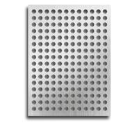 Tôle perforée en acier inoxydable, trou rond 8 mm, épaisseur 0,3 mm