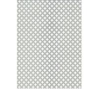 Alberts 466893 Tôle perforée | trou en forme de croix | aluminium, anodisée, couleur argent | 250 x 500 x 0,8 mm