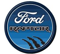Tole Ronde Ford Raptor 30cm Plaque Emboutie Made In Usa