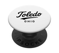 Toledo, Ohio City, Architecture rétro de State River, Zone 419 567 PopSockets PopGrip Adhésif