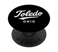 Toledo, Ohio City, Architecture rétro de State River, Zone 419 567 PopSockets PopGrip Adhésif