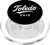 Toledo, Ohio City, Architecture rétro de State River, Zone 419 567 PopSockets PopGrip pour MagSafe