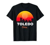 Toledo Ohio Vintage Sunset Retro City State USA T-Shirt