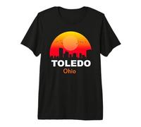 Toledo Ohio Vintage Sunset Retro City State USA T-Shirt Haut de Gamme