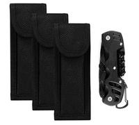 Tolenre Étui À Couteau De Poche 3 Pièces Etui Couteau Pliant, Etui Couteau Pliable, Attache Ceinture pour Étui À Couteaux, avec Bande Auto-Agrippante Et des Boucles, Idéal pour Camping Et Randonnée