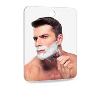 Tolenre Miroir Rasage, Miroir pour Douche, Miroir Salle de Bain, Miroir de Maquillage Portable De Douche Anti-buée, Grande Miroir de Rasage 24cm x 20cm, Miroir de Camping de Voyage en Acrylique
