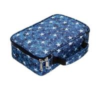 Tolenre Trousse à crayons à 72 emplacements - Grande capacité - Portable - Amovible - Organiseur de crayons - Étui à crayons de couleur - Pour filles et garçons, Étoiles bleues., 22 x 16.5 x 6.5 cm