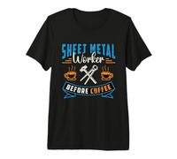 Tôlerie Ouvrier Avant métallurgie Amateur de café tôle T-Shirt Haut de Gamme