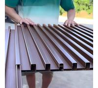 Tôles de toiture à rainures trapézoïdales, 1,5 à 3,5 m de long, panneaux de revêtement de toiture isolés(Brown,L 1.9m/74.8in)