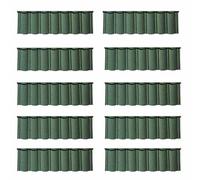 Tôles de toiture Robustes en Acier galvanisé - 10 tôles de toiture ondulées Vertes, adaptées aux conduites de gaz, aux abris de Jardin, aux carports, aux gazebos et aux résidences.