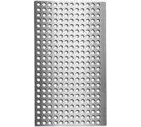 Tôles perforées en aluminium, Tôle perforée en acier inoxydable 304, argent, 10x10-40x40cm, épaisseur 0.8mm, maille 1-10mm(10mm Mesh,10x10cm)