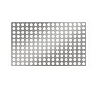 Tôles perforées - Grille d'aération en tôle d'acier perforée 304 - Argenté - Plusieurs tailles (maille de 4 mm, 35 x 35 cm)