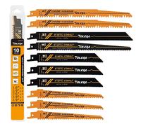 TOLESA 10 pièces lames de scie bi-métal alternatives pour l'élagage du bois PVC coupe métal lourd coupe feuille de Tube métallique pour porte fenêtre 10PCS Mix Kits