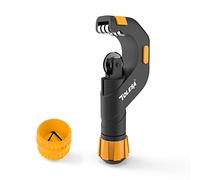 TOLESA Coupe Tube 2 Pièces En Cuivre 5-50mm Coupe Tube Avec Alésoir Outil De Coupe De Tuyaux Robuste Pour Tuyaux Métalliques En Acier Inoxydable Cuivre Mince Aluminium Laiton Acier Doux