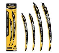 TOLESA Lot de 3 lames de scie sabre à dents japonaises de 380 mm, lames de scie à élagage du bois 6TPI pour couper les arbres et le bois