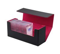 Tolesum Boîte de Rangement pour Magic Carte, Trading Card Storage Box Contenir 580+ Nouveau Cartes Sans Pochette, Magnetic Deck Box pour MTG, TCG, Magic,Commander Cartes - Noir et Rouge