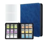 Tolesum Classeur de cartes 3 "x4" Toploader,9 pages peut contenir 216 cartes d'album à collectionner avec 10 Toploaders, livre porte-cartes adapté pour Magic, YuGi Oh, MTG-Bleu
