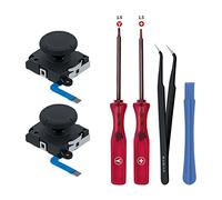 Tolesum Joysticks Analogiques 3D de Remplacement pour Manette NS Switch/Switch OLED Joy-Con/Switch Lite,Thumb Stick Capuchons de Stick avec Tournevis Kit d'outils de Reparation - (Pas pour Switch 2)