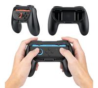 Tolesum Poignées pour Joy-Con NS Switch 2, Lot de 2 Grips Ergonomiques Noir avec Gâchettes L/R, Protection et Confort pour Manette NS2