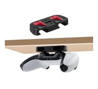 Tolesum Support de Manette PS5 et PS4 sous le Bureau, Support de Table Horizontal pour Manettes PS5/PS4, Fixation Bureau avec Adhésif 3M et Vis, Accessoires Gamer pour Rangement et Organisation - Noir