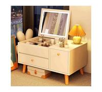 Toletta Trucco Meuble de maquillage LED avec miroir intelligent, grands tiroirs de rangement, design pliable peu encombrant, finition blanche élégante - Parfait pour les petits espaces par Toletta