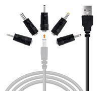 Toleusm 5 en 1 Convertisseur Câble USB vers DC USB A vers fiche creuse avec 5 fiches pour Routeur Caméra TV Box Enregistreur