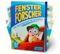 Toleva Jeu de voyage à partir de 5 ans - Jeu de recherche pour enfants comme occupation pour les longs trajets en voiture - Jeu de cartes de voyage pour voiture, train et avion - 1 à 4 joueurs - Jeu à