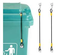 TOLIDA Lot de 2 fermetures de poubelles en métal - Solide et robuste - Étanche - Pour l'extérieur - 48 cm