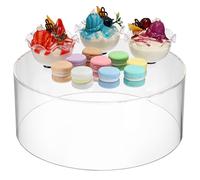 TOLIDA Présentoir à gâteau transparent en acrylique - Accessoire de cuisson remplissable - Séparateur de gâteau - Présentoir à gâteau - Support pour gâteaux, cadeau, gâteau de mariage - 25 x 25 x 10