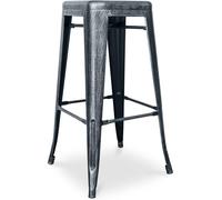 Tolix Style Tabouret de Bar - Design Industriel - 76cm - Stylix Industriel