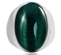 Tolldek Alliance en acier inoxydable pour homme - 23 mm - Avec pierre ovale - Punk Rock, Acier inoxydable, Pas de zirconium
