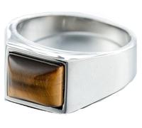 Tolldek Alliances en acier inoxydable pour homme 10 mm avec pierre - Bague d'amitié punk rock - Argenté/doré, Acier inoxydable, Pas de zirconium