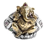 Tolldek Alliances en argent sterling S925 pour homme, motif éléphant thaï, dieu, zircone, or, Argent sterling, Zircone cubique