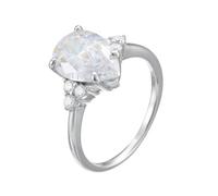 Tolldek Alliances en or blanc 9 K/14 K/18 carats - Bague de demande en or véritable classique avec moissanite - Taille 47-65, 950 Platinum, Moissanite