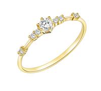 Tolldek Alliances en or jaune véritable 9 carats Au375, créées en laboratoire, bagues d'amitié, bagues d'amitié classiques en or 9 carats, avec diamants créés en laboratoire, tailles 47 à 65, Or jaune