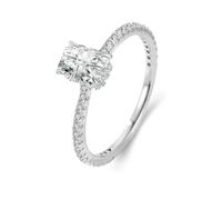 Tolldek Au 375/585/750 Bagues d'amitié, 4 griffes, alliances de mariage créées en laboratoire avec diamant taille princesse, véritables bijoux 9 K/14 K/18 carats, taille 47-65